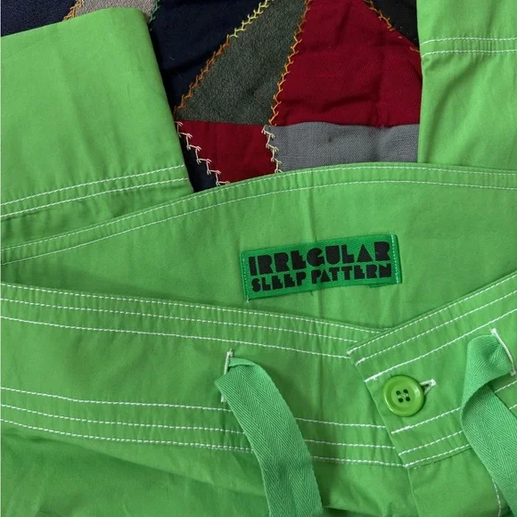 Green Irregular Sleep Pattern Pants - Picture 1 of 6